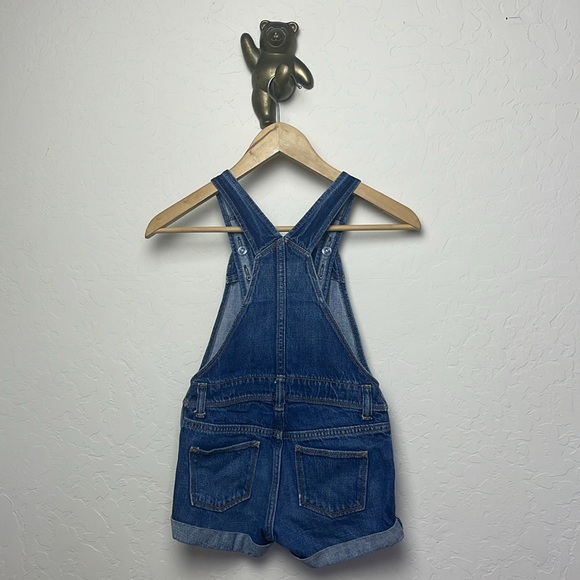 Old Navy denim Jean short overalls in medium wash girls size M (8) - Picture 2 of 7